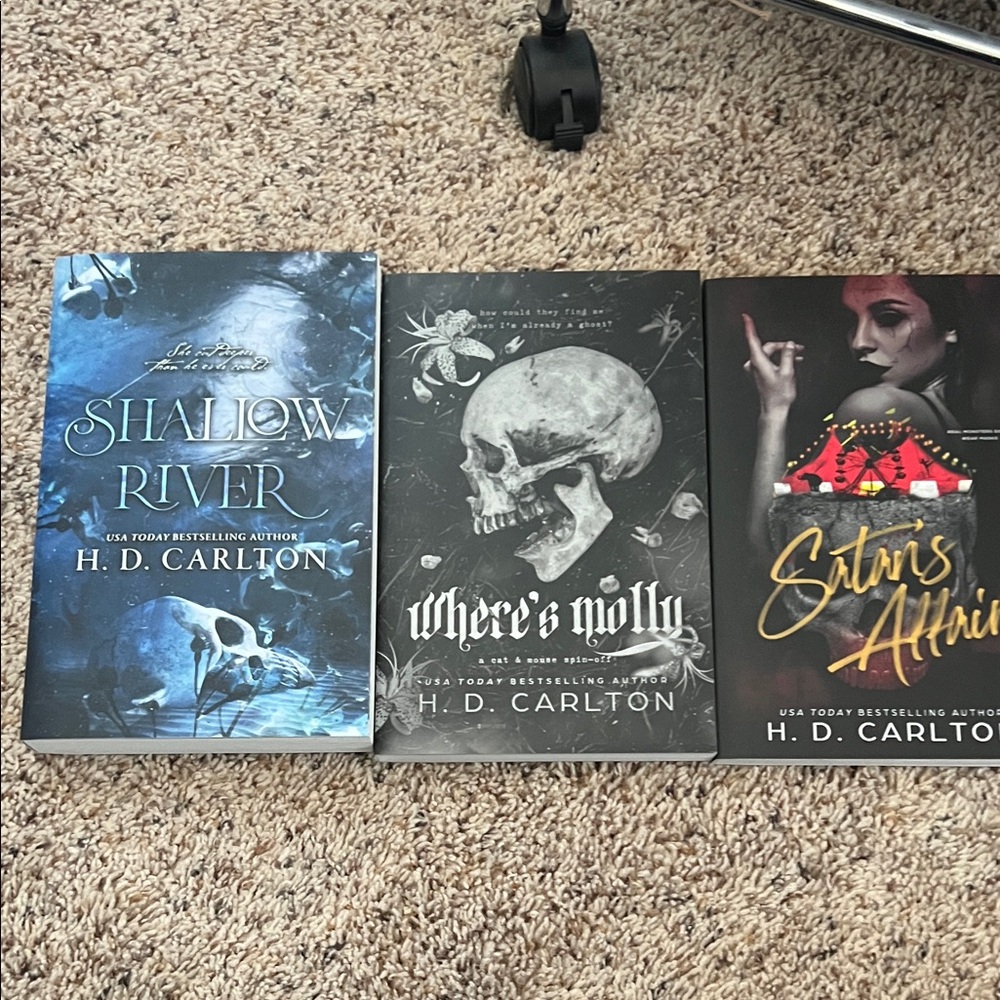 H.D. Carlton Book Set - Shallow River, Where's Molly, Satan's Affair